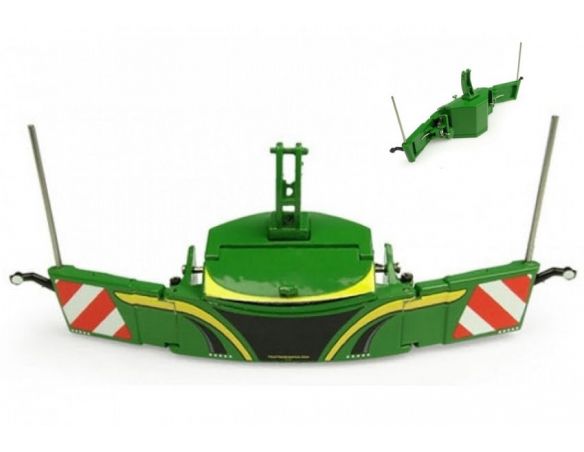 Universal Hobbies UH5374 PARAURTI DI SICUREZZA TRACTOR BUMPER SAFETYWEIGHT GREEN COLOR 1:32 Modellino