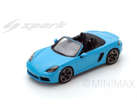 Spark Model S18238 PORSCHE 718 BOXSTER S 2017 LIGHT BLUE 1:18 Modellino