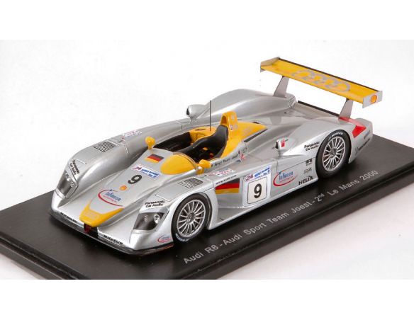 Spark Model S3698 AUDI R8 N.9 2nd LM 2000 S.ORTELLI-A.MC NISH-L.AIELLO 1:43 Modellino