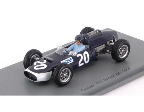 Spark Model S5293 COOPER T60 J.RHODES 1965 N.20 DNF BRITISH GP 1:43 Modellino