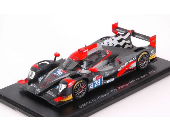 Spark Model S7014 ORECA 07 - GIBSON N.28 8th LM 2018 F.PERRODO-M.VAXIVIERE-L.DUVAL 1:43 Modellino