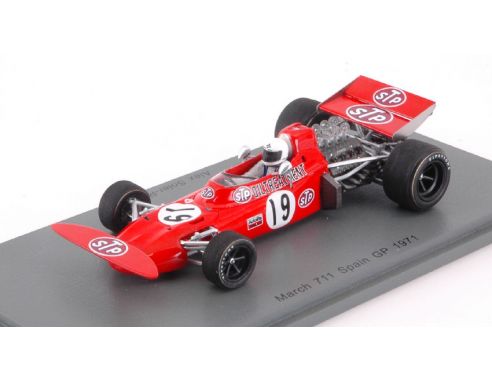 Spark Model S7160 MARCH 711 ALEX SOLER-ROIG 1971 N.19 DNF SPANISH GP 1:43 Modellino