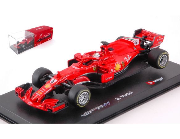 BBURAGO BU36808V FERRARI SF71H S.VETTEL 2018 N.5 1:43 Modellino