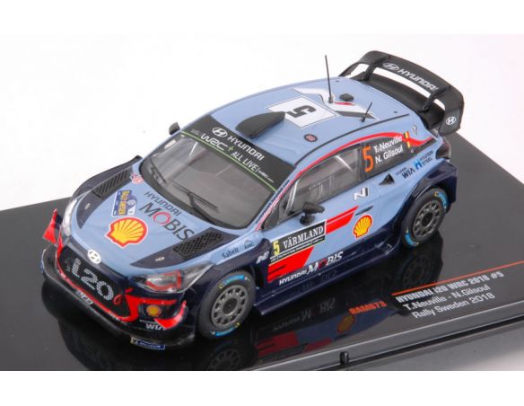 Ixo model RAM673 HYUNDAI i20 WRC N.5 WINNER SWEDEN RALLY 2018 NEUVILLE-GILSOUL 1:43 Modellino
