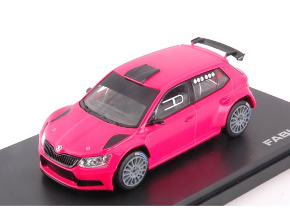 Abrex AB605BW SKODA FABIA III R5 (2015) PINK MATT 1:43 Modellino