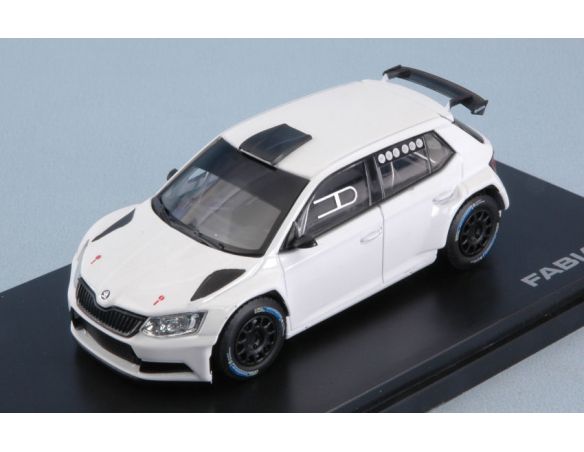 Abrex AB605E2G SKODA FABIA III R5 (2015) WHITE OFF ROAD WHEELS 1:43 Modellino