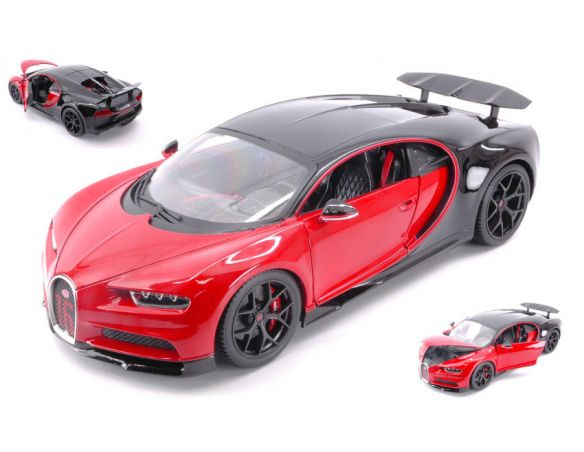 BBURAGO BU11044R BUGATTI CHIRON SPORT RED/BLACK 1:18 Modellino