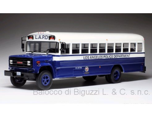 IXO MODEL BUS017 GMC 6000 LAPD 1988 POLICE SQUAD 1:43 Modellino