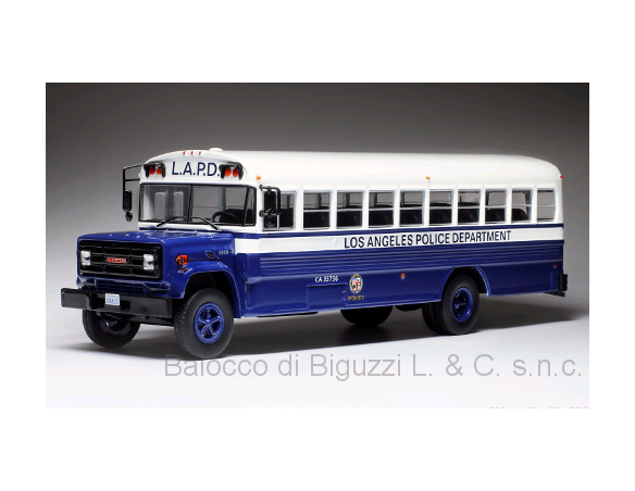 IXO MODEL BUS017 GMC 6000 LAPD 1988 POLICE SQUAD 1:43 Modellino