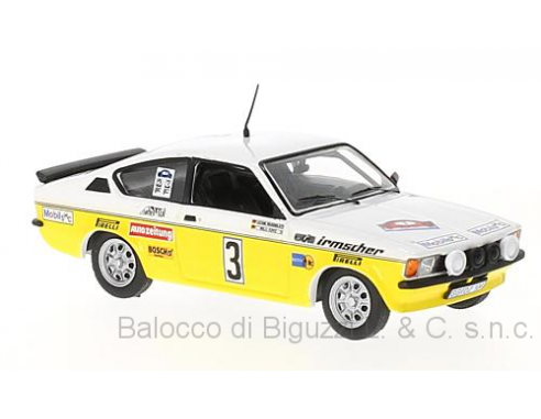 Ixo model RAC263 OPEL KADETT GT/E N.3 RALLY HUNSRUECK 1978  WARMBOLD-PITZ 1:43 Modellino
