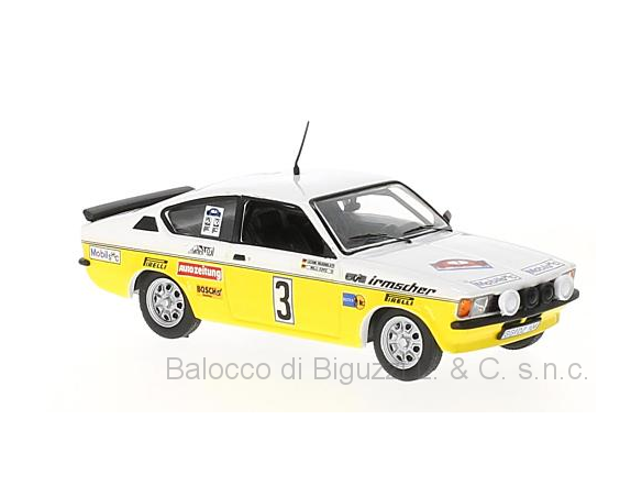 Ixo model RAC263 OPEL KADETT GT/E N.3 RALLY HUNSRUECK 1978  WARMBOLD-PITZ 1:43 Modellino