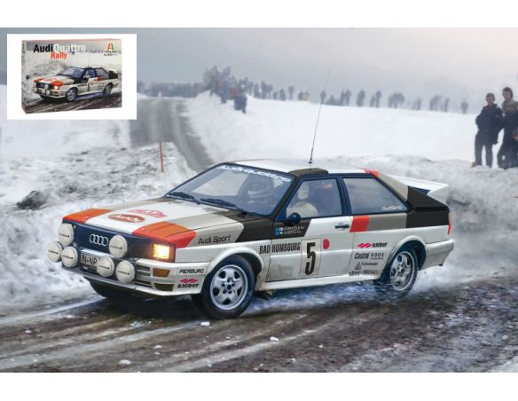 Italeri IT3642 AUDI QUATTRO RALLY MONTE CARLO 1981 KIT 1:24 Modellino