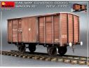 Miniart MIN35288 RAILWAY COVERED GOODS WAGON 18 t NTV-TYPE KIT 1:35 Modellino