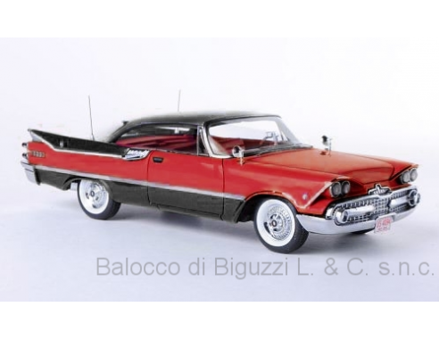 Neo Scale Models NEO49563 DODGE CUSTOMS ROYAL LANCER COUPE 1959 RED/BLACK 1:43 Modellino