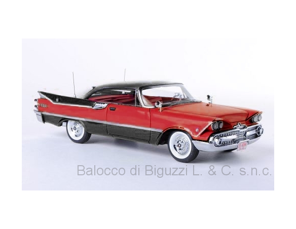 Neo Scale Models NEO49563 DODGE CUSTOMS ROYAL LANCER COUPE 1959 RED/BLACK 1:43 Modellino