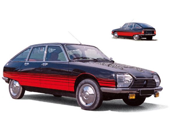 Norev NV181626 CITROEN GS BASALTE 1978 BLACK & RED DECO 1:18 Modellino
