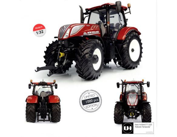 Universal Hobbies UH5376 TRATTORE NEW HOLLAND T7.225 TERRACOTTA EDITION 1:32 Modellino