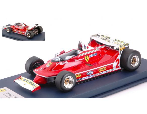 Looksmart LSF1H15B FERRARI 312 T5 G.VILLENEUVE 1980 N.2 5th MONACO GP C/VETRINA 1:18 Modellino