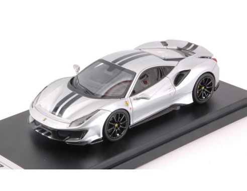 Looksmart LS488B FERRARI 488 PISTA GENEVE MOTORSHOW SILVER 2018 1:43 Modellino