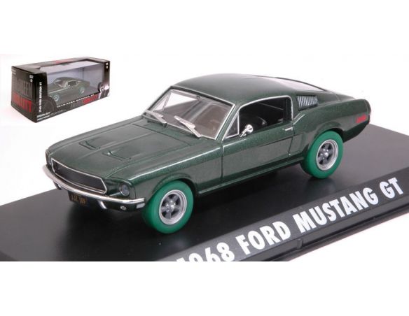 Greenlight GREEN86431GM FORD MUSTANG BULLIT GREEN WHEELS 1:43 Modellino