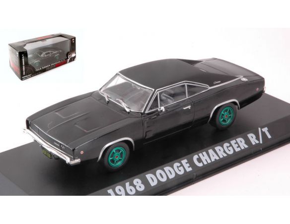 Greenlight GREEN86432B DODGE CHARGER R/T 1968 BULLIT GREEN WHEELS 1:43 Modellino