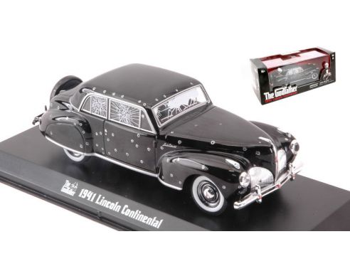 Greenlight GREEN86511 LINCOLN CONTIN.1941 THE GODFATHER 1972 W/BULLET WHOLE DAMAGE BLACK 1:43 Modellino