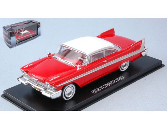 Greenlight GREEN86529 PLYMOUTH FURY 1958 CHRISTINE RED WHITE 1:43 Modellino