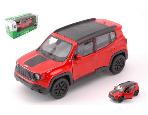 Welly WE39169J JEEP RENEGADE TRILHAWK POMPEI RED SCALA 1:34-39 cm 11 Modellino