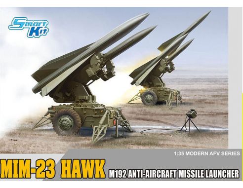 Dragon D3580 MIM-23 HAWK M192 ANTIAIRCRAFT MISSILE LAUNCHER KIT 1:35 Modellino