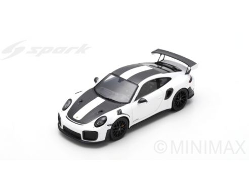 Spark Model S7629 PORSCHE 911 GT2 RS WEISSACH PACKAGE 2018 WHITE/BLACK 1:43 Modellino