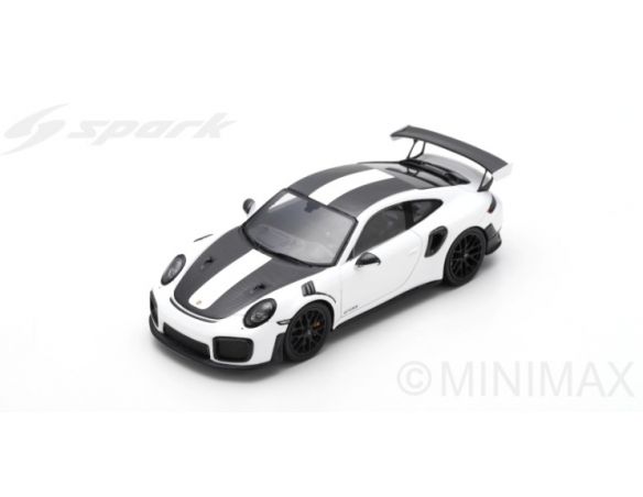 Spark Model S7629 PORSCHE 911 GT2 RS WEISSACH PACKAGE 2018 WHITE/BLACK 1:43 Modellino