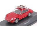 Schuco SH2587 PORSCHE 911S RED C/PORTASCI LIM.750 1:43 Modellino