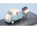 Schuco SH2604 BMW ISETTA W/MINI TRAILER LIGHT BLUE/CREAM LIM.750 Modellino