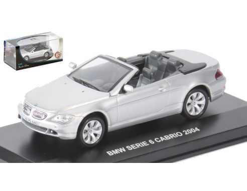 Edison Giocattoli EDS892121Q BMW SERIE 6 CABRIO 2004 SILVER 1:43 Modellino