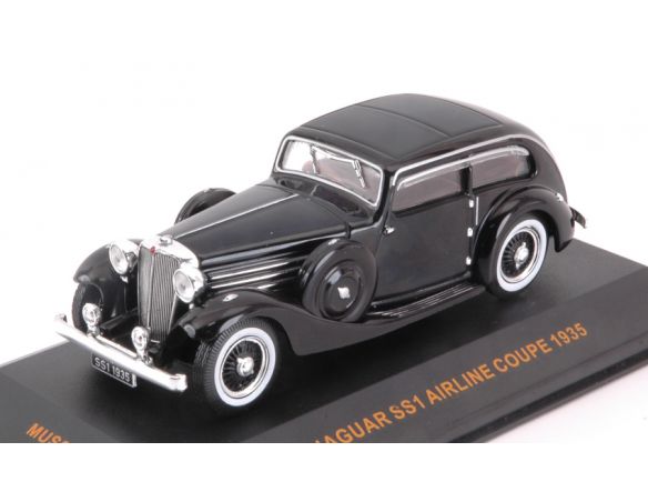 Ixo model MUS063 JAGUAR SS1 AIRLINE COUPE 1935 BLACK 1:43 Modellino