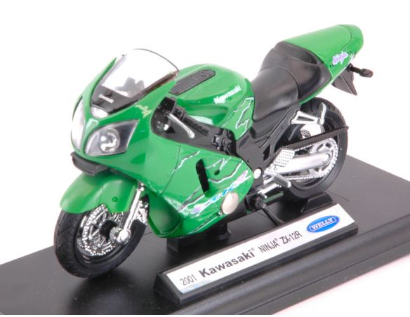 Welly WE12167 KAWASAKI NINJIA ZX-12R 2001 GREEN 1:18 Modellino