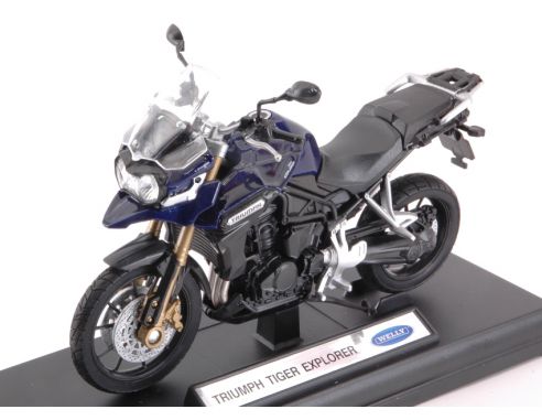 Welly WE12836 TRIUMPH TIGER EXPLORER BLUE 1:18 Modellino