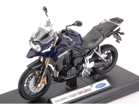 Welly WE12836 TRIUMPH TIGER EXPLORER BLUE 1:18 Modellino