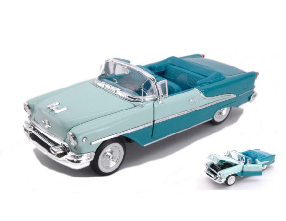 Welly WE22432GN OLDSMOBILE SUPER 88 GREEN/WHITE 1:24-27 Modellino