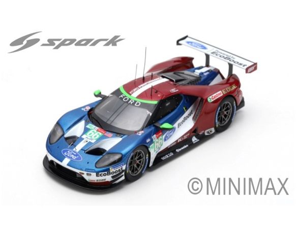 Spark Model S7050 FORD GT N.66 21st LM 2018 S.MUCKE-O.PLA-B.JOHNSON 1:43 Modellino