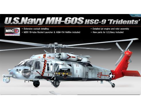 Accademy ACD12120 U.S.NAVY MH-60S HSC-9 TRIDENTS KIT 1:35 Modellino
