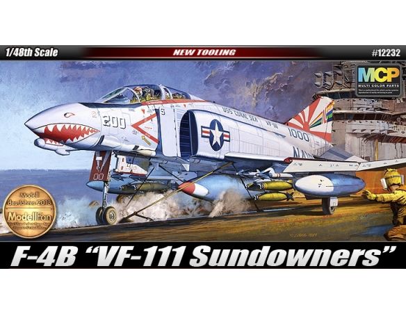 Accademy ACD12232 F-4B VF-111 SUNDOWNERS KIT 1:48 Modellino