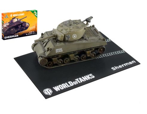 Italeri IT34101 WORLD OF TANKS SHERMAN EASY TO BUILD KIT 1:72 Modellino