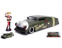 JADA TOYS JADA30456 HARLEY QUINN W/1951 MERCURY MATT DARK GREEN 1:24 Modellino
