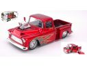 JADA TOYS JADA30713 CHEVY STEPSIDE 1955 METALLIC RED W/FLAMES 1:24 Modellino