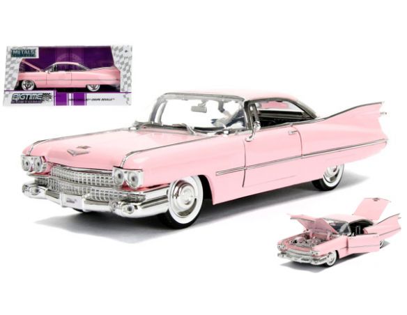 Jada JADA96801 CADILLAC COUPE DEVILLE 1959 PINK 1:24 Modellino
