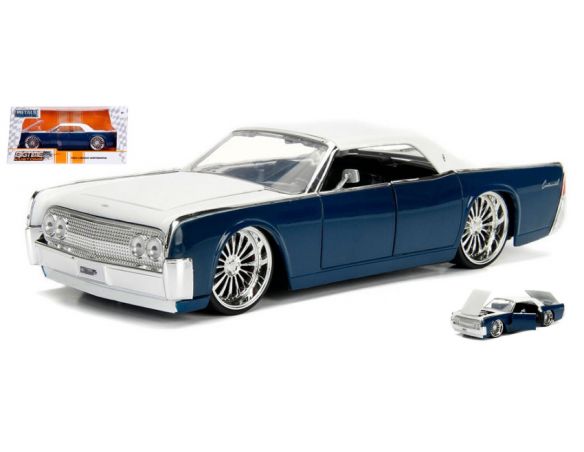 Jada JADA99553W LINCOLN CONTINENTAL 1963 BLUE/WHITE 1:24 Modellino