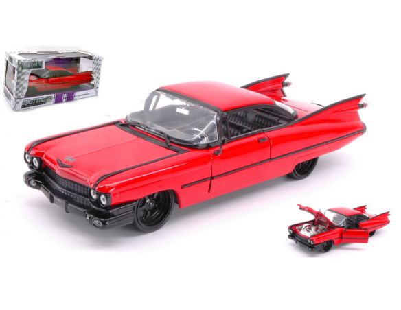 JADA TOYS JADA99989R CADILLAC COUPE DEVILLE 1959 RED 1:24 Modellino