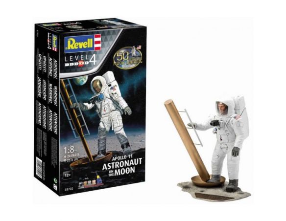 Revell RV03702 APOLLO 11 ASTRONAUT ON THE MOON (50 YEARS MOON LANDING) KIT 1:96 Modellino