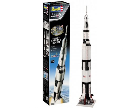 Revell RV03704 APOLLO 11 SATURN V ROCKET (50 YEARS MOON LANDING) KIT 1:96 Modellino